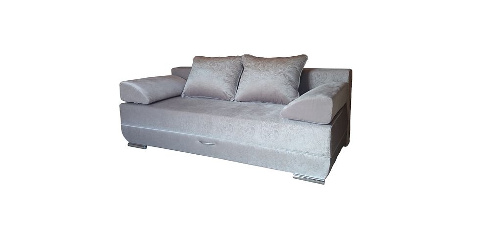 clean sofa with two cusion in white background